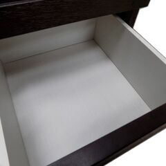 新札幌 ミドルキャビネット 本棚 ガラス扉付 電話台 ダークブラウン 収納 幅37×奥行41×高さ89cm No.3760の画像