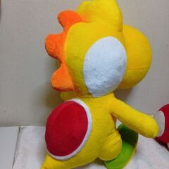 スーパーマリオブラザーズ　特大マリオ＆特大ヨッシー＆きのこぬいぐるみの画像
