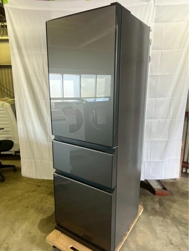 【成約済み】【12ヶ月保証】【美品】三菱 3ドア冷蔵庫 MR-CG37G-H 2022年製 365L 右開き