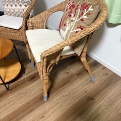 IKEA ラタンチェア　2つペアセットの画像