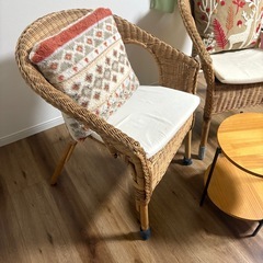 IKEA ラタンチェア　2つペアセットの画像