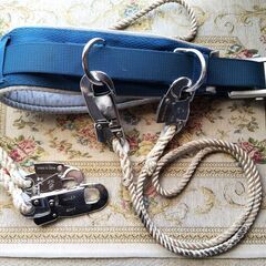 【引取限定】E種タイタン1本つり・U字つり兼用 柱上安全帯・ナイロンロープの３点セットの画像