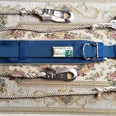 【引取限定】E種タイタン1本つり・U字つり兼用 柱上安全帯・ナイロンロープの３点セットの画像