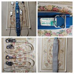 【引取限定】E種タイタン1本つり・U字つり兼用 柱上安全帯・ナイロンロープの３点セットの画像