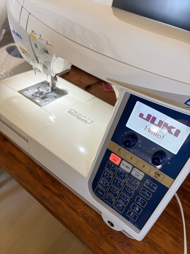 JUKIミシンHZL-EX7新品上位モデル ワイドテーブル付き自宅保管品