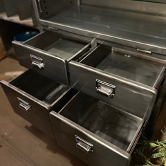 DULTON ダルトン CUP BOARD RAW S 120 メタルキャビネット ガラスキャビネット インダストリアル チェスト 収納家具 シェルフ ヴィンテージスタイル 店舗什器 / Display Cabinet Metal Storage Shelf Drawer Vintage Industrial Furnitureの画像