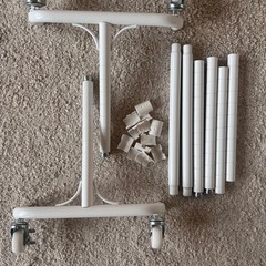 ニトリ　　高さ調節ができるスチール3段ワゴン ラックの画像