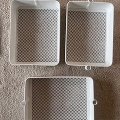 ニトリ　　高さ調節ができるスチール3段ワゴン ラックの画像