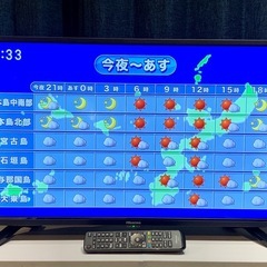 美品◎ 2019年製 32V型 TV Hisense 液晶テレビ 地デジ BS CS ◎ 32H30Eの画像