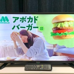 美品◎ 2019年製 32V型 TV Hisense 液晶テレビ 地デジ BS CS ◎ 32H30Eの画像