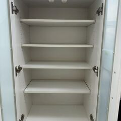 ★リユースのサカイ高崎店★TJ13483  食器棚 白 H180.5×D40×W59 クリーニング済みの画像