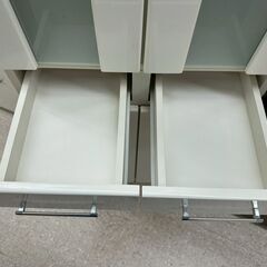 ★リユースのサカイ高崎店★TJ13483  食器棚 白 H180.5×D40×W59 クリーニング済みの画像
