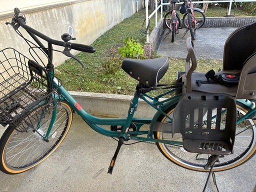 子供乗せ自転車　チャイルドシート付き