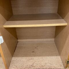 A-668【リユースのサカイ野々市店】ジモティ来店特価‼ 食器棚 木製  ブラウン クリーニング済みの画像