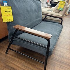 【ジモティー割あり】【ジャングル守口店】2人掛けソファー　ネイビー　リクライニングの画像