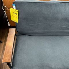 【ジモティー割あり】【ジャングル守口店】2人掛けソファー　ネイビー　リクライニングの画像