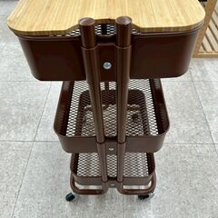★リユースのサカイ高崎店★TJ13493 IKEA ワゴン 茶 H78.5×D31×W42.5 クリーニング済みの画像