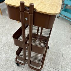 ★リユースのサカイ高崎店★TJ13493 IKEA ワゴン 茶 H78.5×D31×W42.5 クリーニング済みの画像