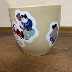 ノリタケ・則武(日陶) オールドノリタケ　唐子図　火鉢(手あぶり、鉢カバー)の画像