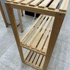 ★リユースのサカイ高崎店★TJ13495  木製ラック ライトブラウン H94×D40.5×W82 クリーニング済みの画像