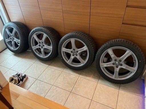 ソリッドグレー塗装❗️スタッドレスタイヤアルミセット215/45R17