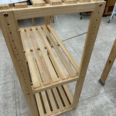★リユースのサカイ高崎店★TJ13495  木製ラック ライトブラウン H94×D40.5×W82 クリーニング済みの画像