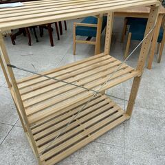 ★リユースのサカイ高崎店★TJ13495  木製ラック ライトブラウン H94×D40.5×W82 クリーニング済みの画像