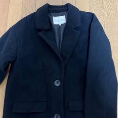 黒色ロングコートの画像