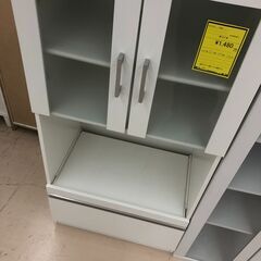 【ジャングルジャングル和歌山店】【Wa3388】レンジ台 ホワイト リユースショップ リサイクルショップ 中古家具 中古家電 中古自転車 古着 冷蔵庫の画像