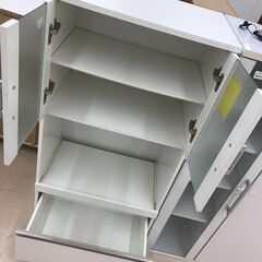 【ジャングルジャングル和歌山店】【Wa3388】レンジ台 ホワイト リユースショップ リサイクルショップ 中古家具 中古家電 中古自転車 古着 冷蔵庫の画像