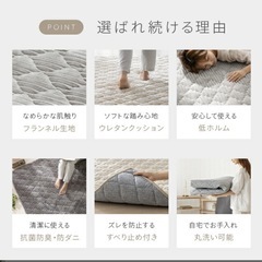 [新品未使用] 洗えるラグマットの画像