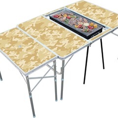 【フィールドライフ】【ファンクションテーブル】パイプ留めの欠品あり　クリーニング済み【管理番号1128】仲の画像