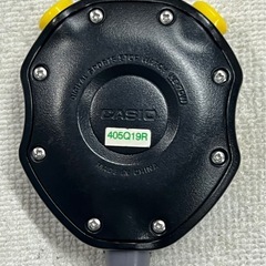 ■カシオ ストップウォッチ 1/1000秒■CASIO HS-70W 5気圧防水 黒 黄色■動作品 電池交換済みの画像