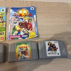 【ソフト4つ＋振動パック付】任天堂64の画像