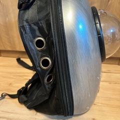 【未使用】 ペットリュック シルバーの画像