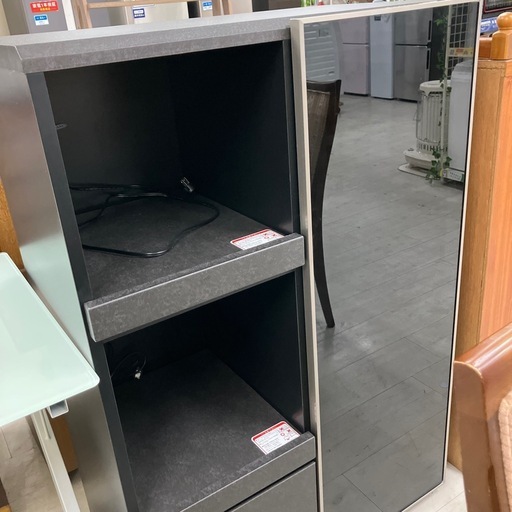 サンモアレンジ台1枚扉引き出し付きブラック美品【トレファク堺福田店】