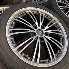 18inc 共豊製 シュナイター WX5 PCD114.3-5H 215/45R18 8分山タイヤ付…の画像