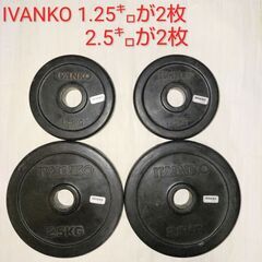 IVANKO  ラバーダンベルプレート2.5kg 1.25kg 計4枚の画像