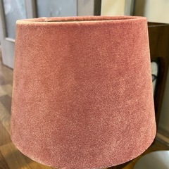 【イシグロ】ピンクのベロア生地　テーブルランプ　電気スタンド　💡の画像