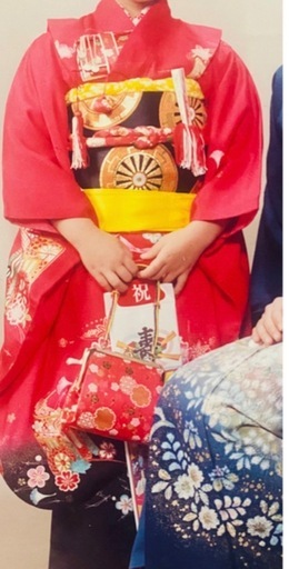 七五三 着物と帯と髪飾り３点SET