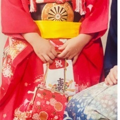 七五三 着物と帯と髪飾り３点SETの画像