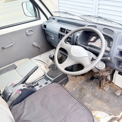 ミニキャブ エアコン パワステ 付き❗️4WD  極上車 パートタイム 4駆 三菱 丸目 熊出没注意 ステッカー の画像