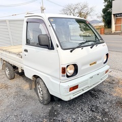 ミニキャブ エアコン パワステ 付き❗️4WD  極上車 パートタイム 4駆 三菱 丸目 熊出没注意 ステッカー の画像