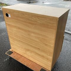 札幌市◆ニトリ / キッチンカウンター エトナ 90CT■ライトブラウン キャビネット 食器棚の画像