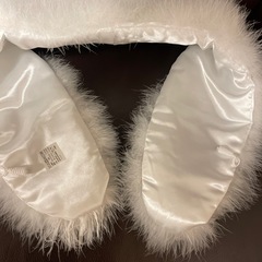 着物用　ファー　ショール　成人式　白　ホワイトの画像
