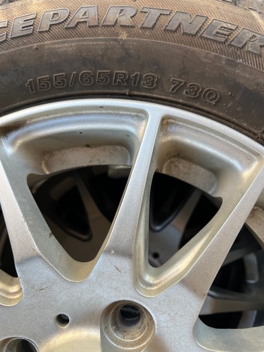 155/65R13, ブリヂストン,2018年,4本, アルミホイールセット