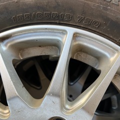 155/65R13, ブリヂストン,2018年,4本, アルミホイールセットの画像