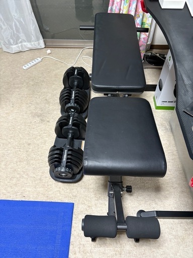 可変式ダンベル ＋トレーニングベンチ　セット