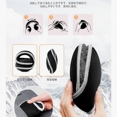 イヤーマフ 折り畳み 黒×反射 防寒 イヤーウォーマー 極暖裏起毛 耳あて 防風　 耳当て 防寒の画像