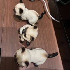 猫の置物　３点セットの画像
